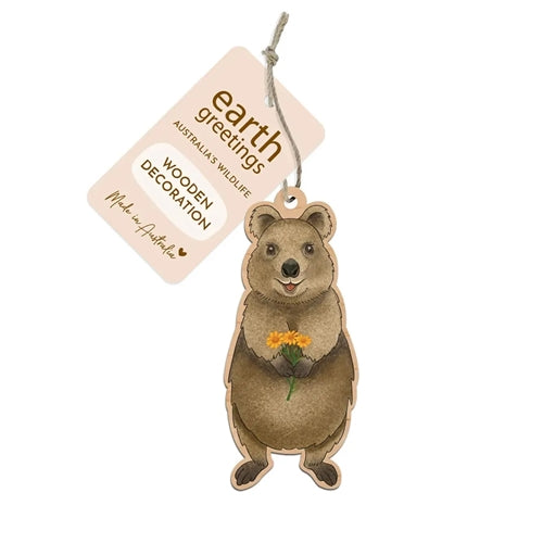 Earth Greetings Earth Greetings Wooden Decoration - Quokka