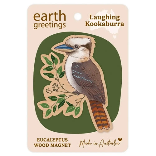 Earth Greetings Earth Greetings Wooden Magnet - Kookaburra