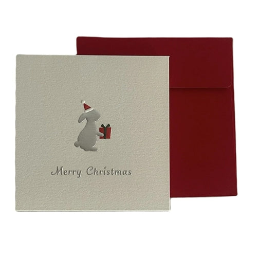 EASE Ease Products Co. Christmas Gift Card - Silver Foil Bunny