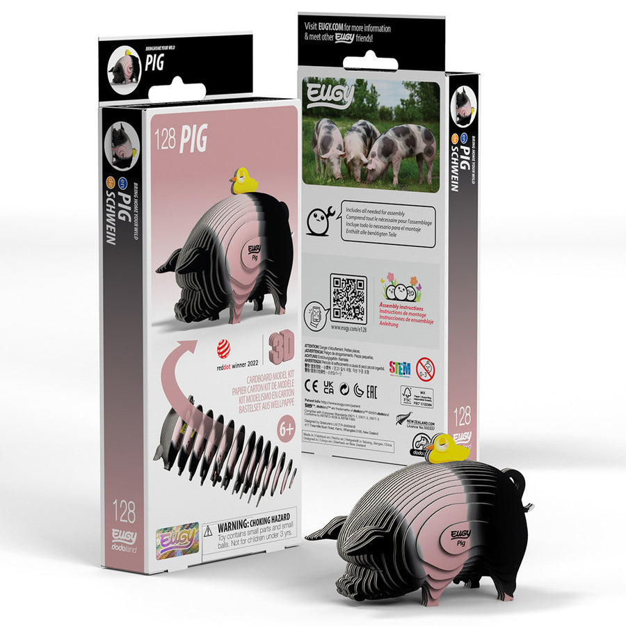 Eugy Eugy 3D Paper Model - Pig