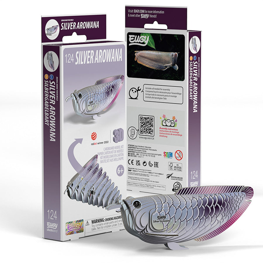 Eugy Eugy 3D Paper Model - Silver Arowana