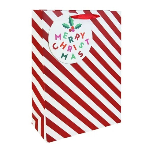 Eurowrap Eurowrap Gift Bag - Candy Canes, Extra Large