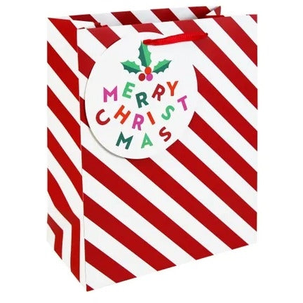 Eurowrap Eurowrap Gift Bag - Candy Canes, Large