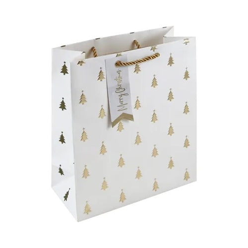 Eurowrap Eurowrap Gift Bag - Embossed Tree, Medium