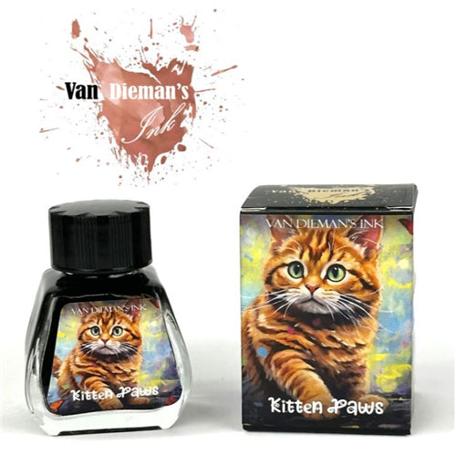 Van Dieman's Fountain Pen Ink - Feline Series, Kitten Paws, 30ml Bottle