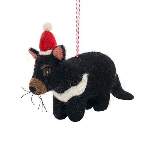 Gifted Hands Gifted Hands Felt Christmas Ornament - Dave the Tassie Devil