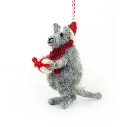 Gifted Hands Gifted Hands Felt Christmas Ornament - Kevin the Kangaroo