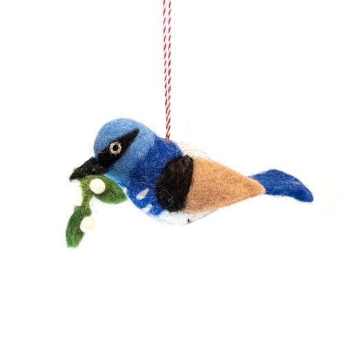 Gifted Hands Gifted Hands Felt Christmas Ornament - Wilma the Blue Wren