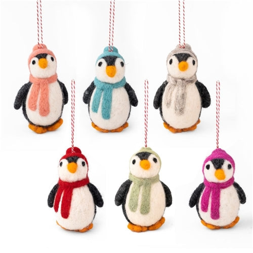 Gifted Hands Gifted Hands Felt Decoration Set - Penguins, Set of 6