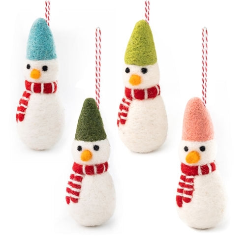 Gifted Hands Gifted Hands Felt Decoration Set - Snowmen, Set of 4