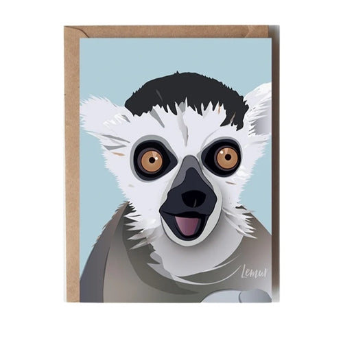 Gilli Stationery Gilli Stationery Greeting Card - Lemur