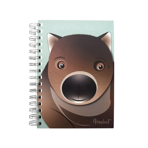 Gilli Stationery Gilli Stationery Spiral Bound Journal - A6, Blank, Wombat