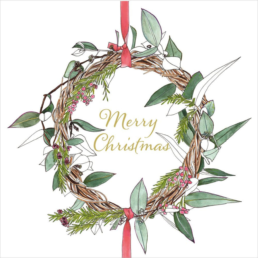 Hello Sunday Charity Christmas Boxed Christmas Cards - Christmas Wreath