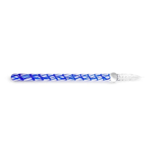 Herbin Herbin Glass Calligraphy Dip Pen - Straight, Sapphire Blue