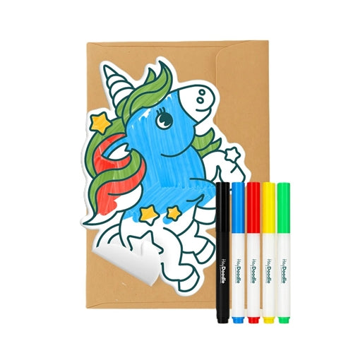 Hey Doodle Hey Doodle Forever Greeting Card - Uki the Unicorn