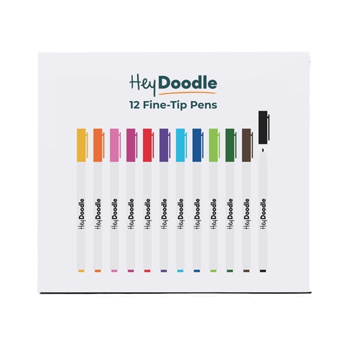 Hey Doodle Hey Doodle Markers - Fine Tip, Pack of 12