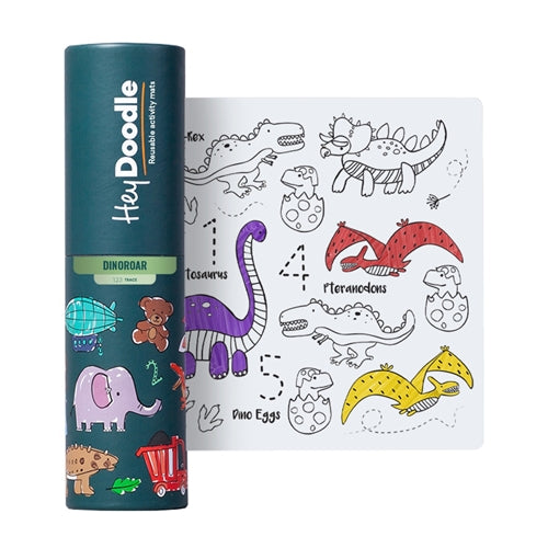 Hey Doodle Hey Doodle Mini Reusable Mat - DinoRoar