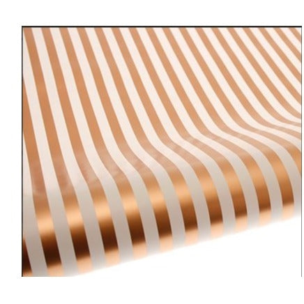 hiPP hiPP Gift Wrapping Paper - Black & Gold Collection Thick Stripe Cream/Gold, 5 mtrs