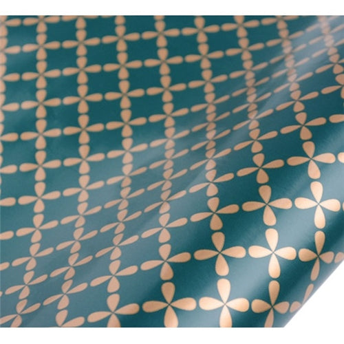 hiPP hiPP Gift Wrapping Paper - Clover Wrap, Emerarld/Gold, 5 mtrs