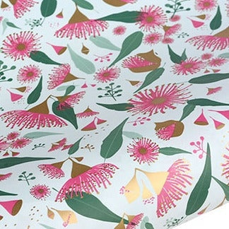 hiPP hiPP Gift Wrapping Paper - Native Flower, Green/Pink/Gold