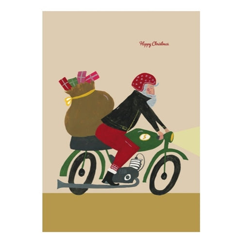 Hutch Cassidy Hutch Cassidy Christmas Card - Santa On Bike