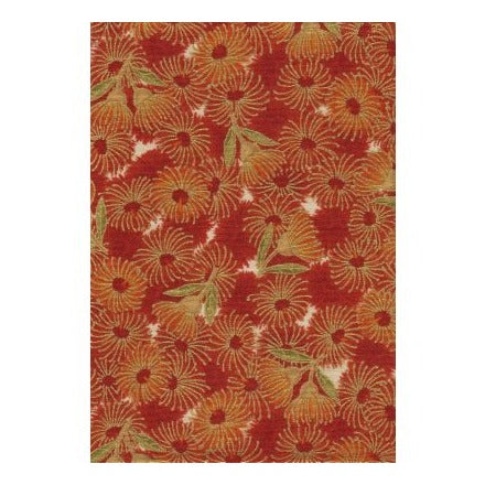 Interweave Interweave Fabric Greeting Card - Red Gum Blossom