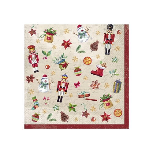 IRH IRH Christmas Napkins - Cocktail, Festive Tradition