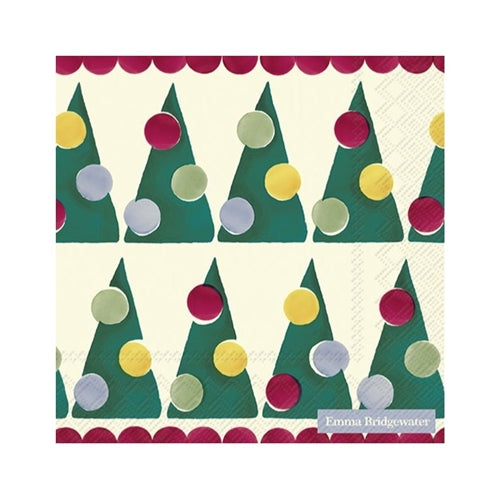 IRH IRH Christmas Napkins - Lunch, Emma Bridgewater - Polka Trees Cream