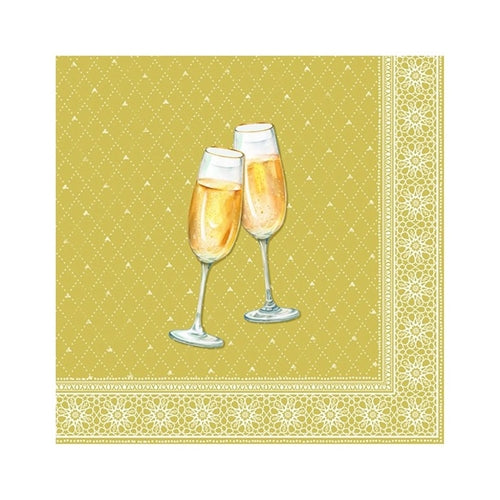 IRH IRH Christmas Napkins - Lunch, Golden Drinks