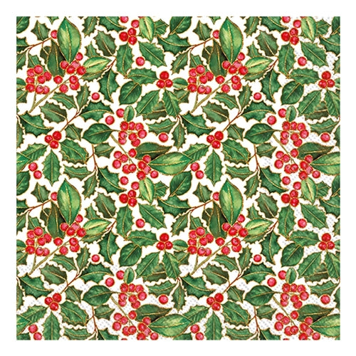 IRH IRH Christmas Napkins - Lunch, Holly