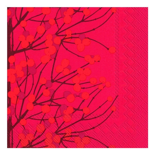 IRH IRH Christmas Napkins - Lunch, Marimekko Lumimarja Red