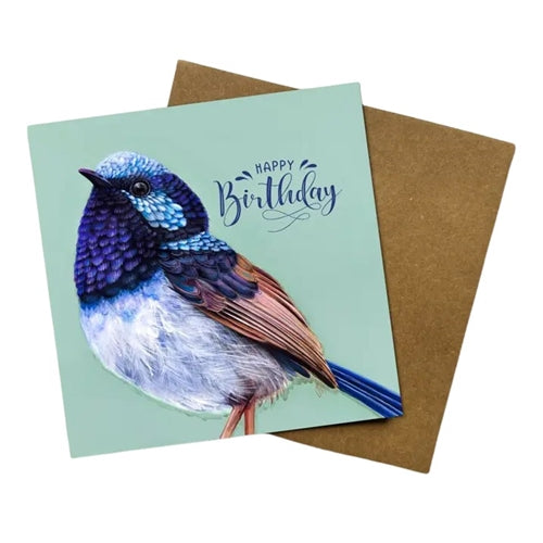 Jess Hutchison Art Jess Hutchison Art Birthday Card - Pip the Fairy Wren