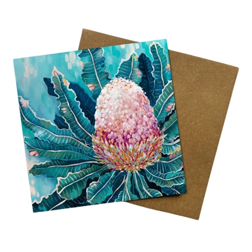 Jess Hutchison Art Jess Hutchison Art Greeting Card - Blooming Banksia