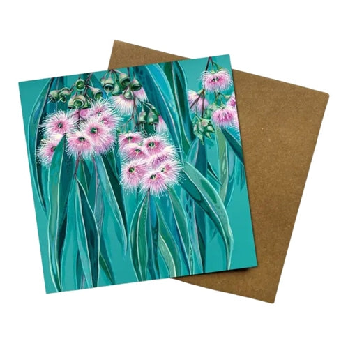 Jess Hutchison Art Jess Hutchison Art Greeting Card - Flourish Flowering Gum