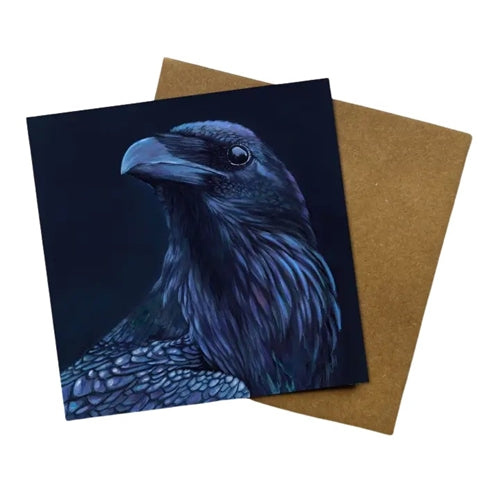 Jess Hutchison Art Jess Hutchison Art Greeting Card - Poe the Raven