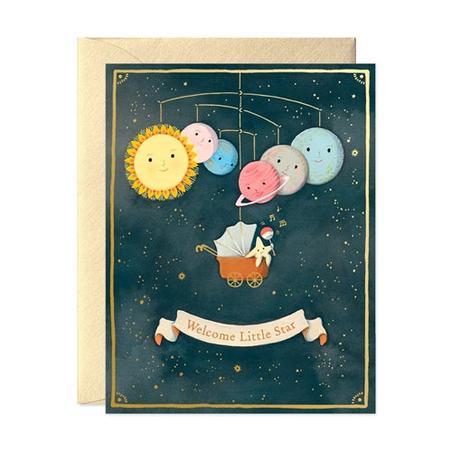 JooJoo Paper JooJoo Paper Baby Card - Welcome Little Star