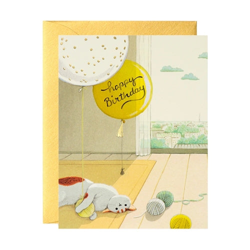 JooJoo Paper JooJoo Paper Birthday Card - Cat and Yarns Birthday