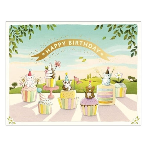 JooJoo Paper JooJoo Paper Birthday Card - Cupcake Bears
