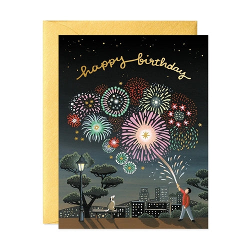 JooJoo Paper JooJoo Paper Birthday Card - Fireworks Birthday