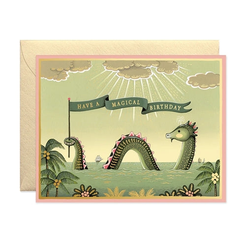 JooJoo Paper JooJoo Paper Birthday Card - Sea Monster