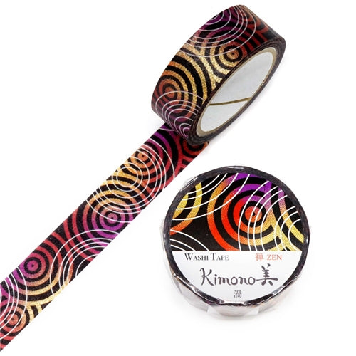 Kamiiiso Sansho Kamiiiso Sansho Washi Tape - Kimono Series, Circle Patterns