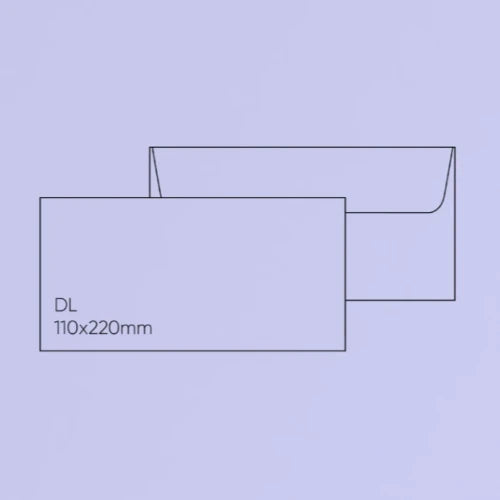 Kaskad DL Envelope (110 x 220mm) - Kaskad Skylark Violet, Pack of 10