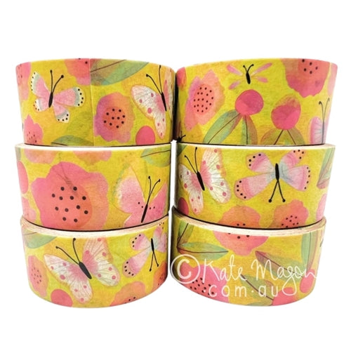 Kate Mason Artist Kate Mason Washi Tape - Spring Floral Butterfly