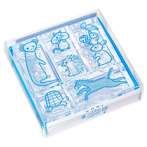 King Jim Kori Jirushi Clear Stamp Set - Animals, Set of 6