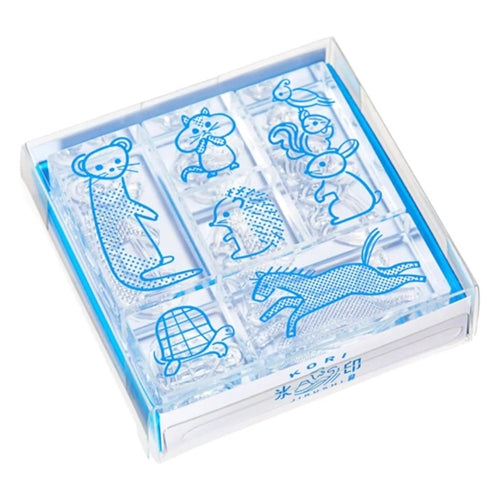 King Jim Kori Jirushi Clear Stamp Set - Animals, Set of 6