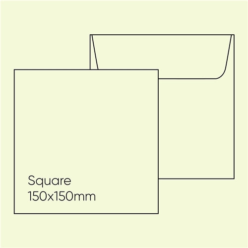 Knight 150mm Square Envelope - Knight Smooth Cream, Pack of 10
