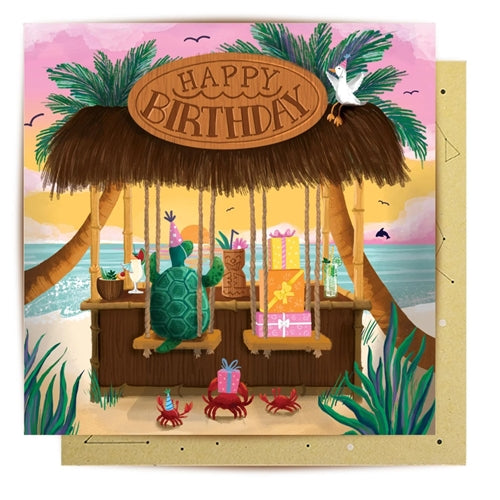 La La Land La La Land Birthday Card - Beach Bar