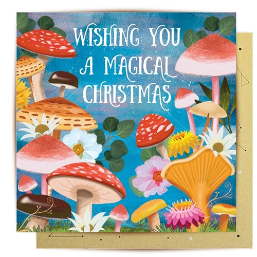 La La Land La La Land Christmas Card - Bush Party Mushrooms