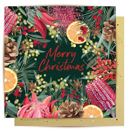 La La Land La La Land Christmas Card - Festive Florals