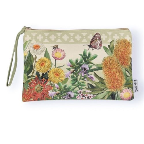 La La Land La La Land Clutch Purse - Botanical Blooms Flowers